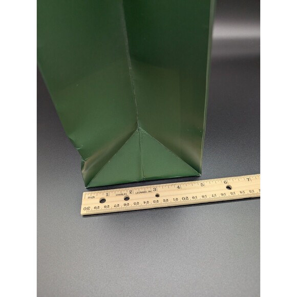 Harrods Green Medium Paper Gift Bag With Sheet Of Floral Tissue Paper GUC - Picture 4 of 6